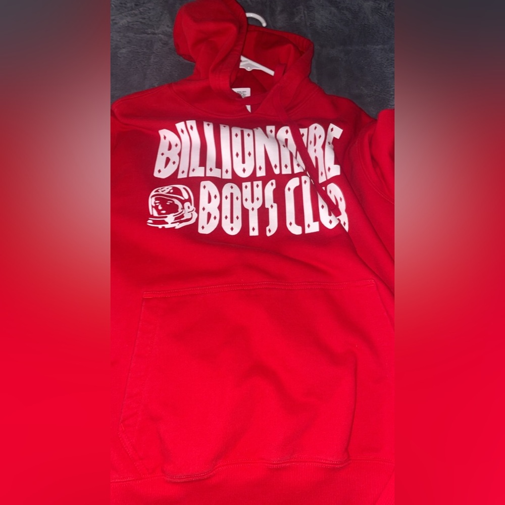 billionaire boys club red hoodie size medium